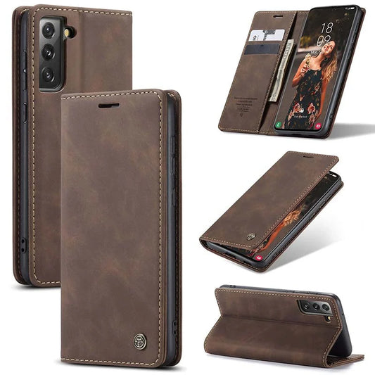 Retro Wallet Case For Galaxy S22 5G