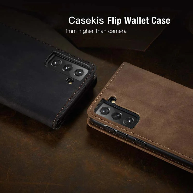 Retro Wallet Case For Galaxy S22 5G