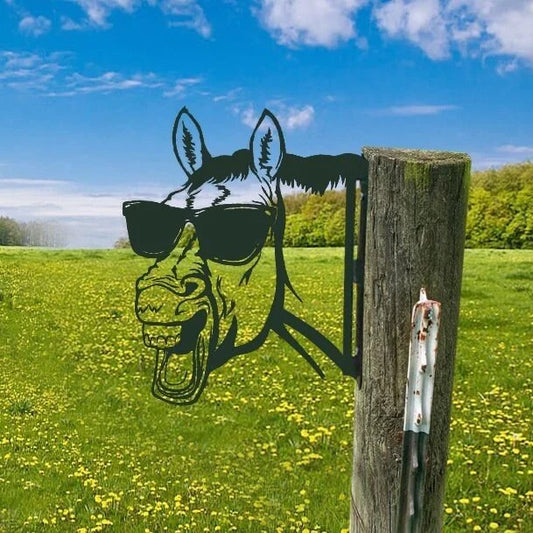 Farm Peeping Animal Metal Art