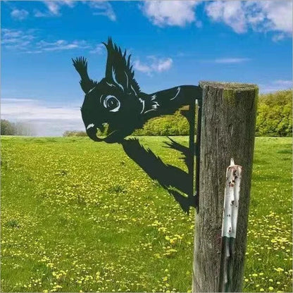 Farm Peeping Animal Metal Art