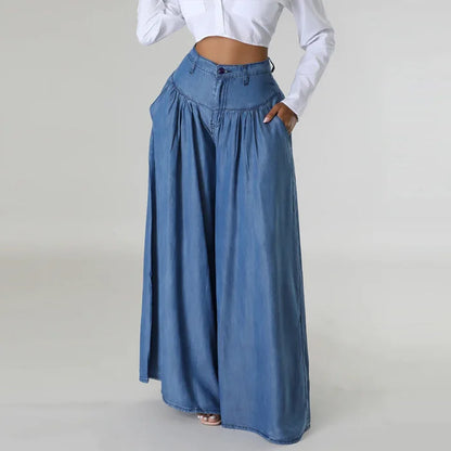 Wide-leg High-waisted Jeans