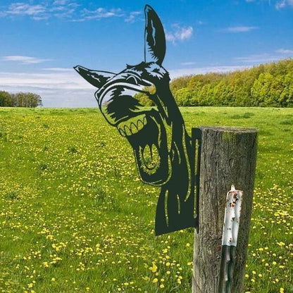 Farm Peeping Animal Metal Art