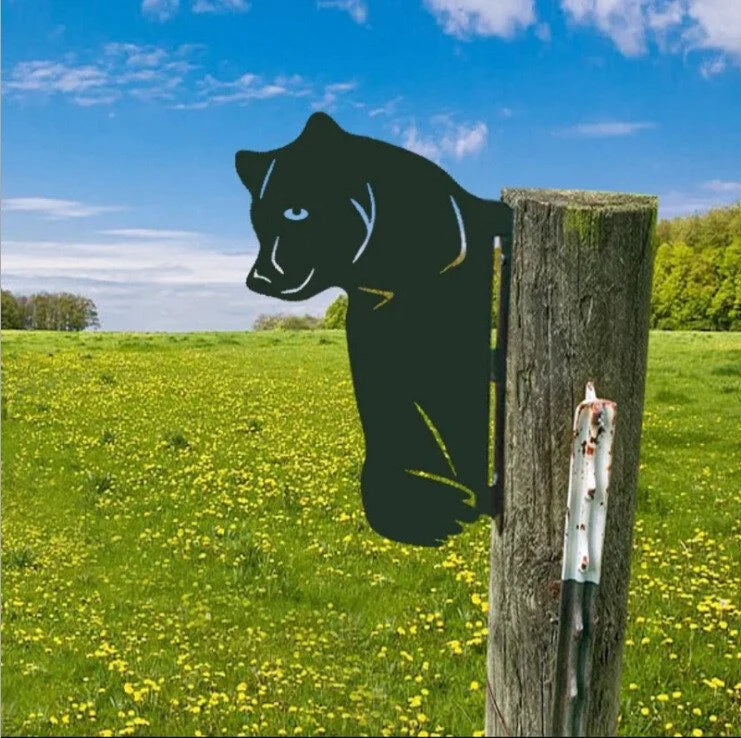 Farm Peeping Animal Metal Art